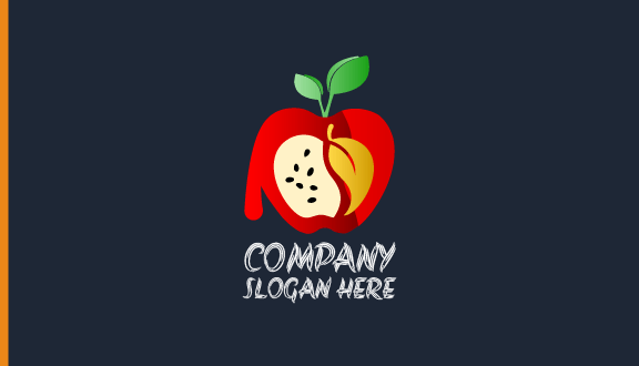 Biglietto Da Visita Con Succo Di Mela Che Gocciola