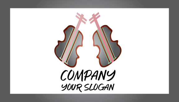 Dual Guitar Music Business Card