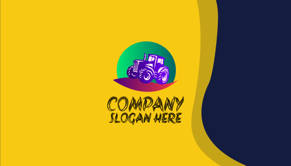 Efficient Work Tractor Business Card