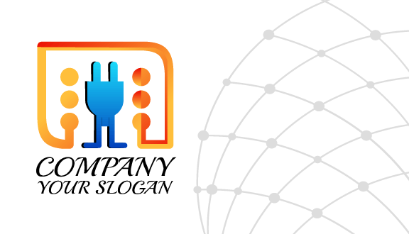 Electrician Dots Business Card