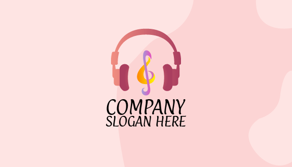 Energetic Pink Music Business Card