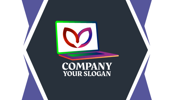 Engaging Laptop Business Card