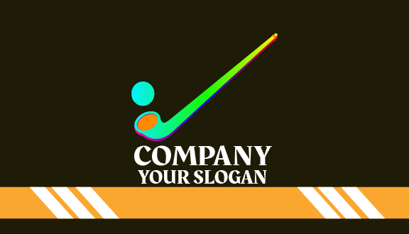 Enthusiastic Hockey Game Business Card