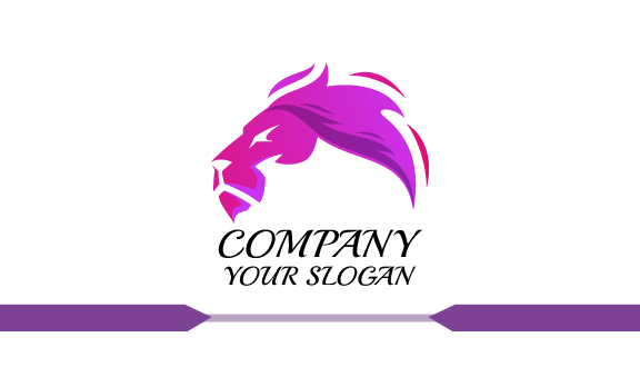 Ferocious Fuchsia Lion Business Card