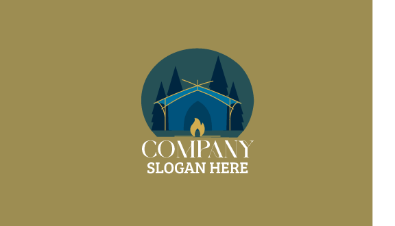 Fire Camping Winter Business Card