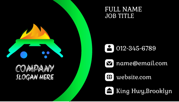 Fire Computer Games Business Card