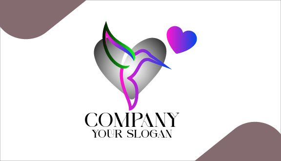 Cartão De Visita De Amor De Pássaro Voador