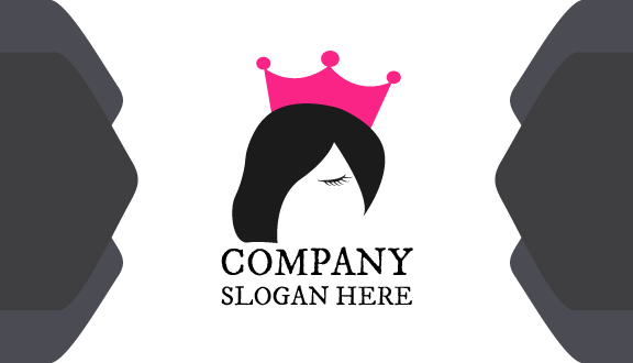 Fuschia Crown Salon Business Card