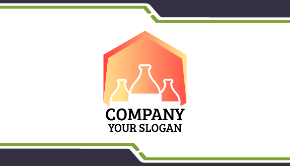 Glass Bottles Dairy Business Card