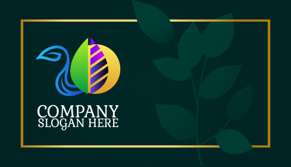 Kartu Nama Tanaman Hijau Mengkilap