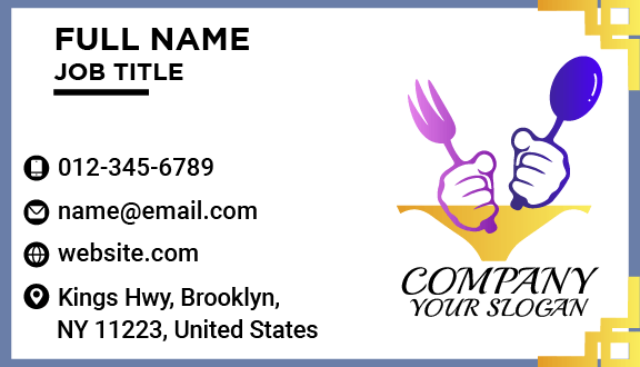 Glove Hands Catering Business Card