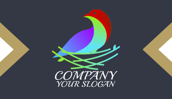 Glowy Pattern Bird Business Card