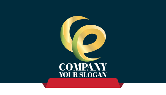 Cartão de visita abstrato dourado