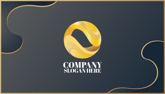 Cartão De Visita De Arte De Globo Dourado