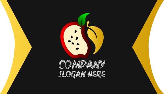 Biglietto Da Visita Mela Foglia D'oro