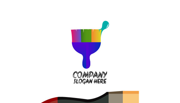 Gradient Brush Painter Business Card