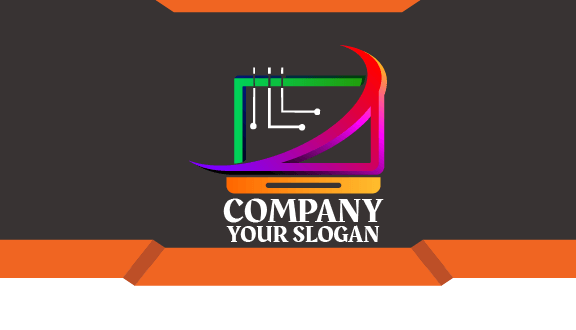 Biglietto Da Visita Per Computer A Mezzaluna Sfumata