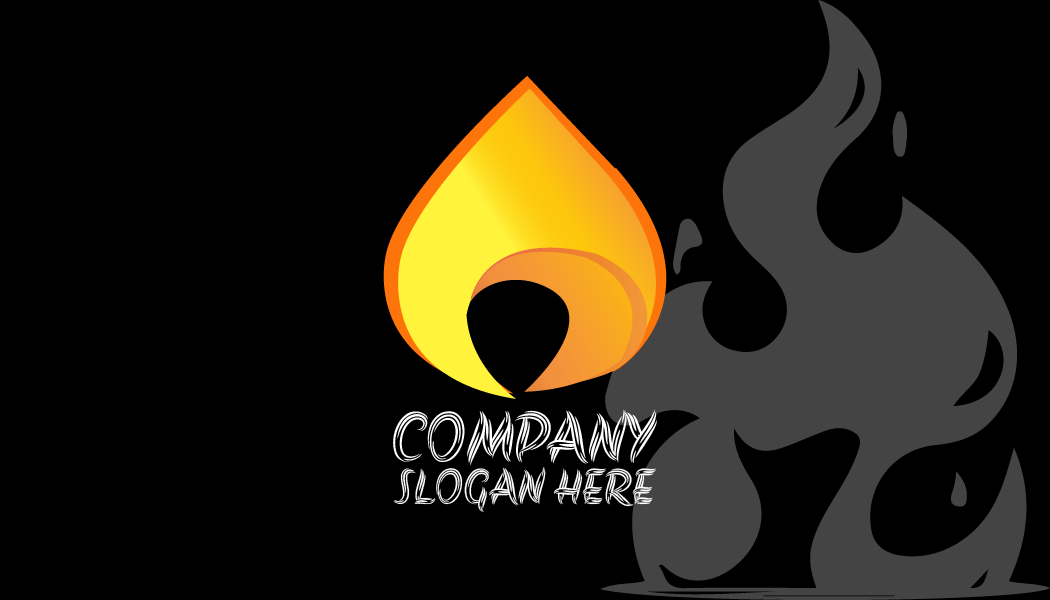 Biglietto Da Visita Con Candela a Fiamma Sfumata