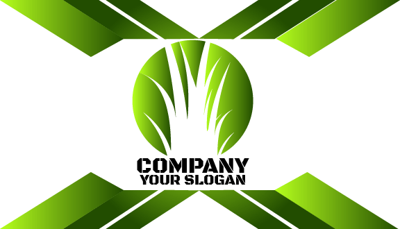 Grass Silhouette Lawn Business Card