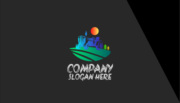 Grassy Area Tractor Business Card