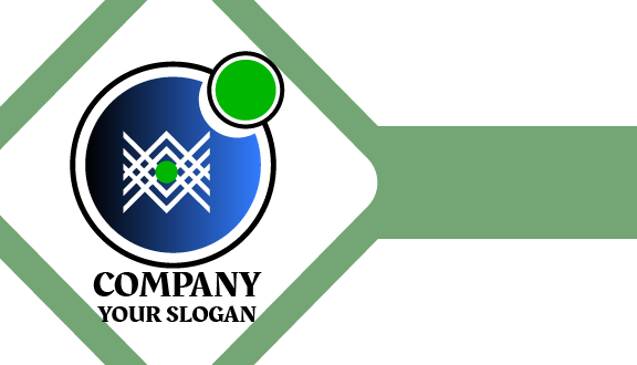 Cartão De Visita Abstrato Com Ponto Verde