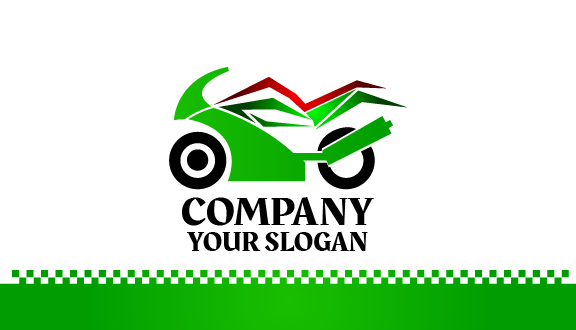 Kartu Nama Sepeda Berat Hijau