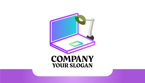 Green Lamp Laptop Business Card