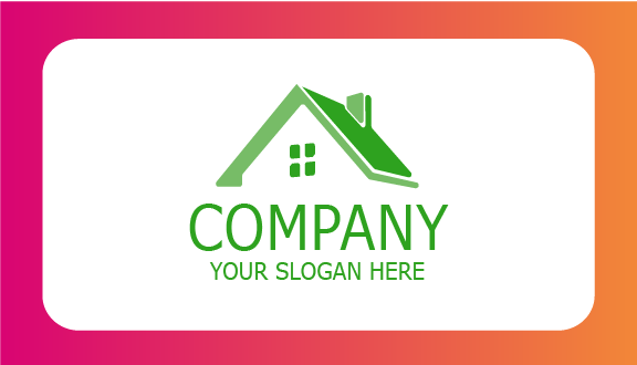 Green Rooftop Real Estate Business Card