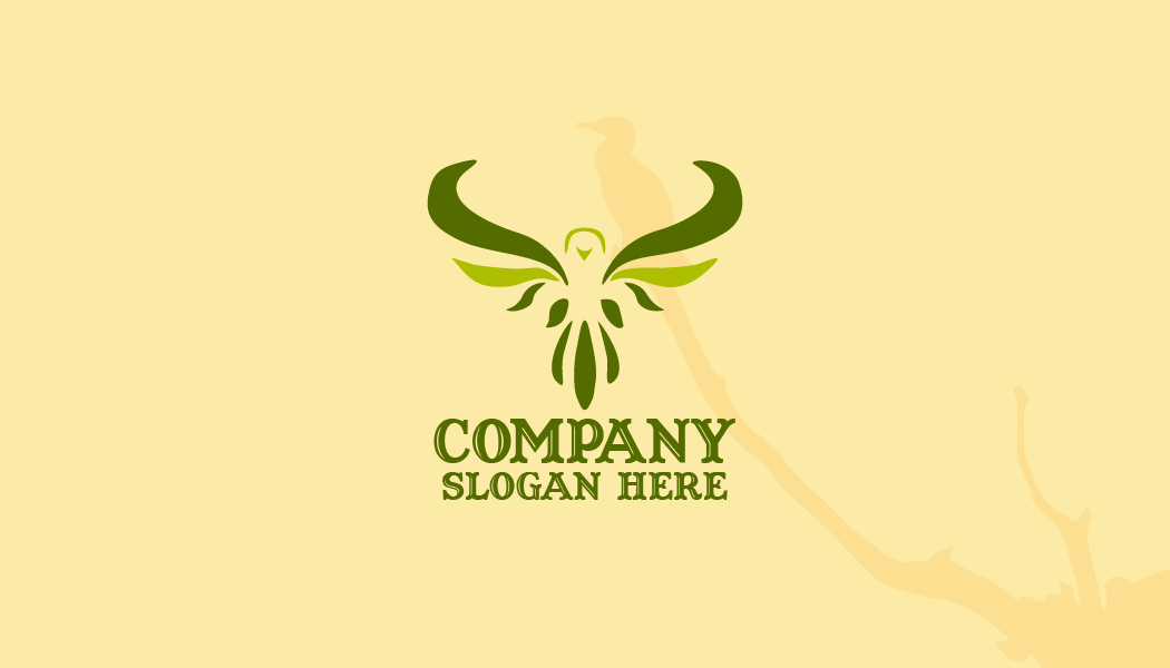 Green Soaring Bird Business Card