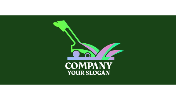 Green White Lawn Business Card