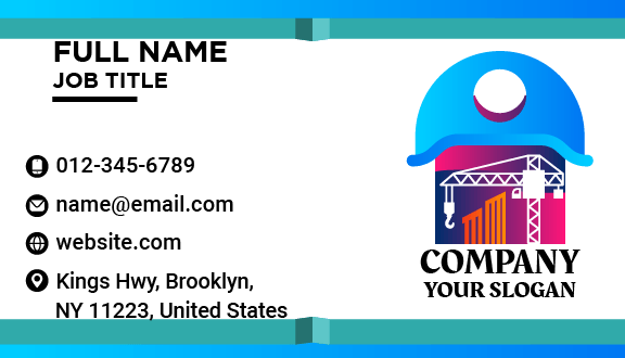 Hard Cap Construction Business Card