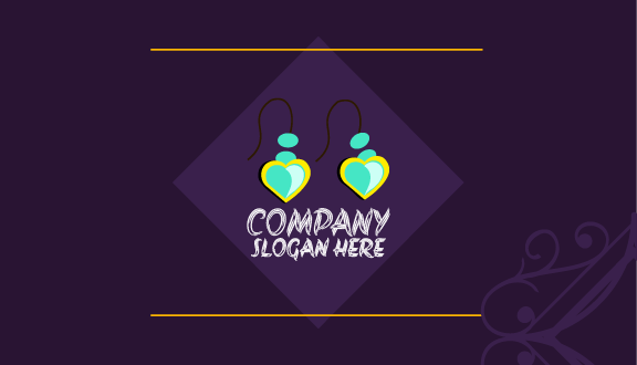 Heart Earrings Jewellery Business Card