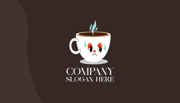 Biglietto Da Visita Con Vortici Di Caffè Caldi