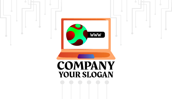 Laptop Globe Business Card