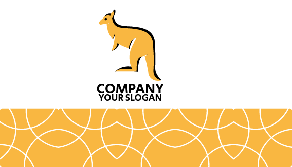 Large Kangaroo Business Card