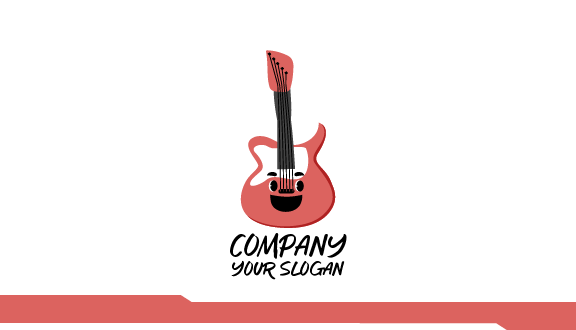 Laughing Guitar Music Business Card