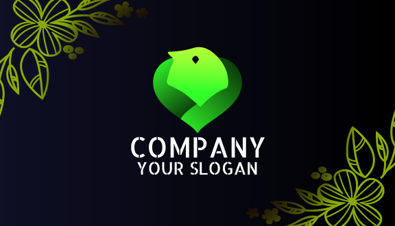 Light Green Love Business Card