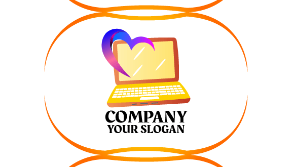 Lovely Heart Laptop Business Card