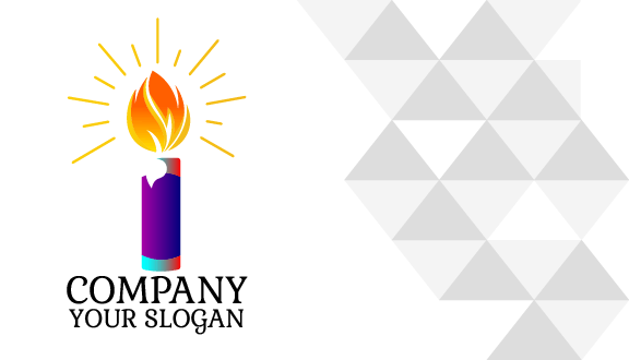 Biglietto Da Visita Con Candela Luminosa