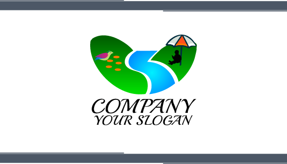 Lush Scenery Bird Business Card