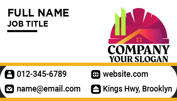 Magenta Building Construction Business Card