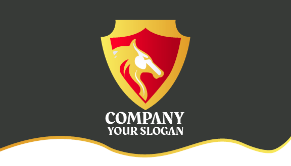 Magnificent Golden Horse Business Card