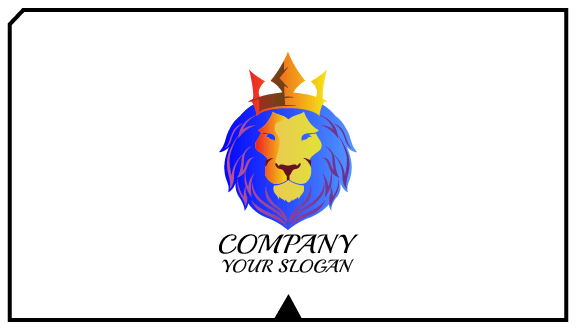 Majestic Crowned Lion Business Card