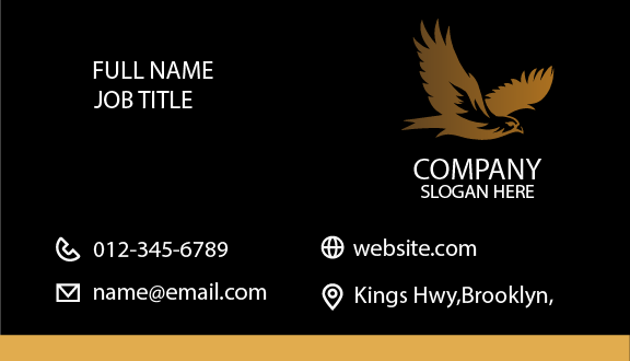 Majestic Eagle Black Business Card