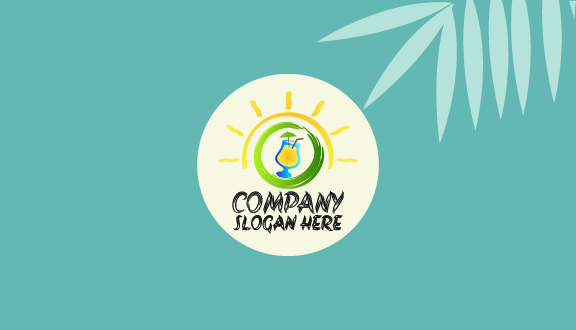 Cartão De Visita De Verão Com Sumo De Manga