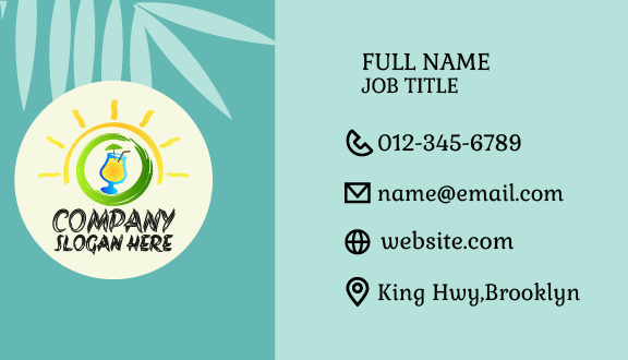 Mango Juice Summer Business Card