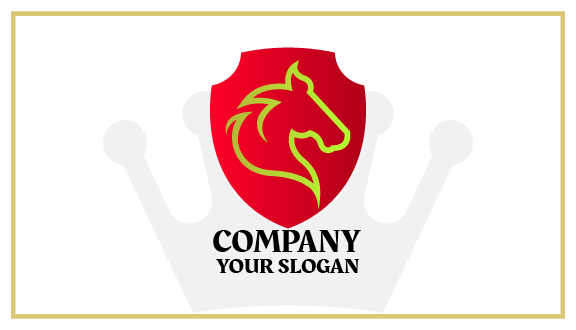 Maroon Color Horse Business Card