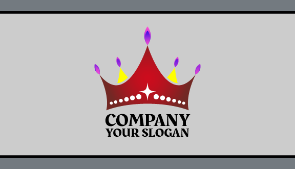 Maroon Crown Business Card