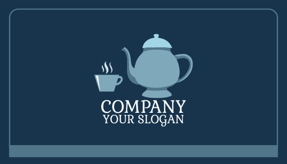 Matte Finished Tea Set Business Card