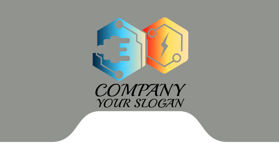 Metallic Electrician Business Card